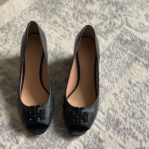 Tory Burch peep toe shoe